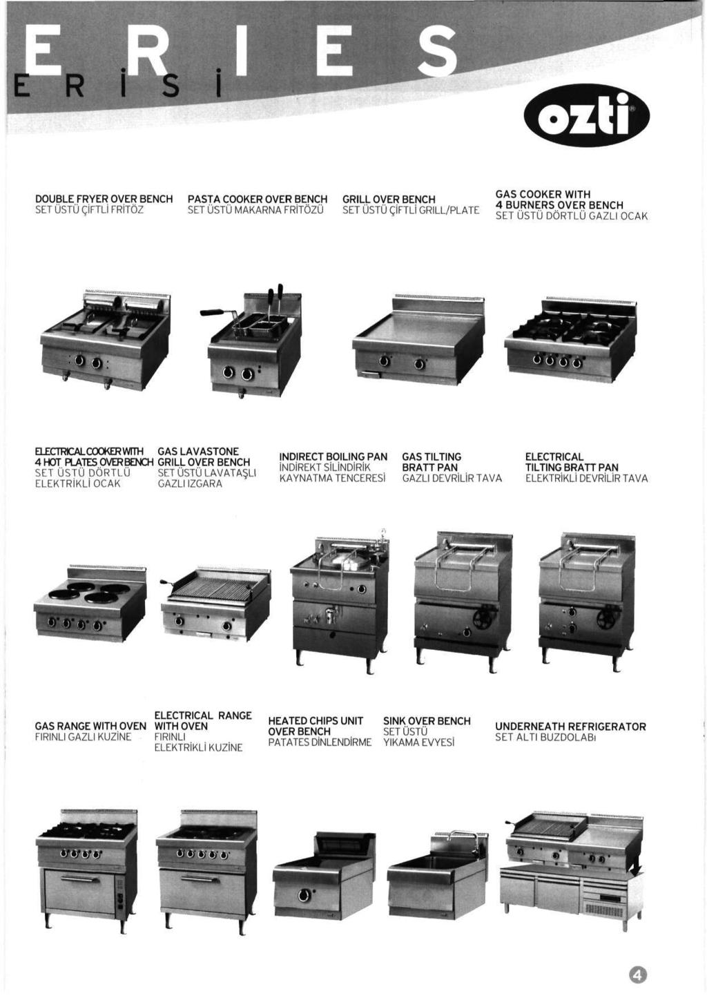 ozli DOUBLE FRYER OVER BENCH PASTA COOKER OVER BENCH GRILL OVER BENCH GAS COOKER WITH SET USTU glftli FRITOZ SET USTU MAKARNA FRiTOZU SET USTO QiFTLi GRILL/PLATE SET^^OTJORТШ GAZLUXAK Jjjjjgg"""^^