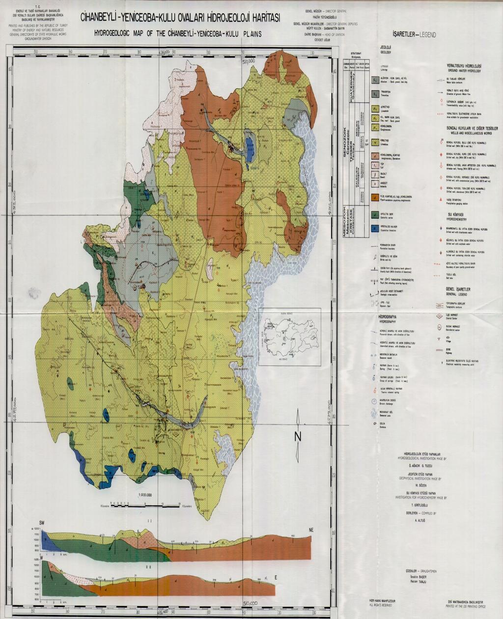 159 EK-5. Hidrojeoloji haritası Harita 6.1.