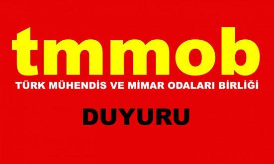 DUYURU VEFAT VE BAġSAĞLIĞI TMMOB Yönetim Kurulu, ücretli çalışan mühendis, mimar ve şehir plancıları için 2016 yılı ilk işe giriş bildirgesinde baz alınacak asgari brüt ücreti 3.