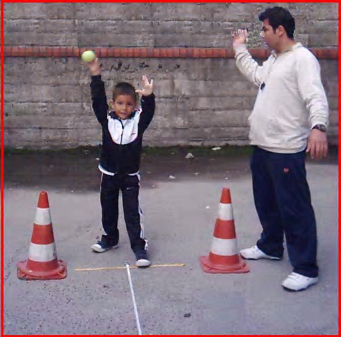 Resim 5: Tenis Topu Fırlatma Tenis Topu Fırlatma Testi Testin Amacı: Çocuğun tenis topunu, ne kadar uzağa atabildiğini ölçmektir.