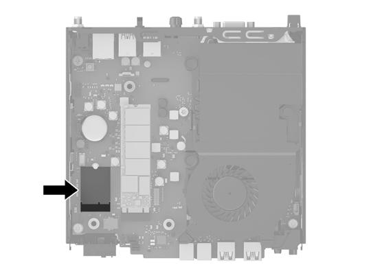 12. Kapak sensörünü yukarı doğru kaldırarak sabit disk sürücü kafesinden (3) çıkarın. 13. WLAN modülünü sistem kartına yerleştirin. 14.