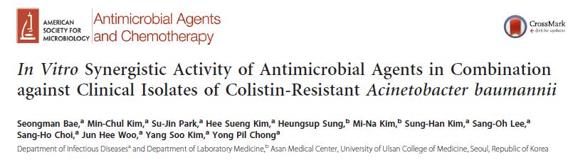 9 klinik izolatta çeşitli antimikrobiyallerin sinerjizmine bakılmış En sık kolistin bazlı kombinasyonlarda sinerjizm