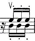 44 Bu teknik arşenin üst orta kısmıyla en iyi şekilde ortaya çıkarılabilir. Teknik sıradan Barok allegro hareketi ile beraber uygun bir şekilde kullanılabilir.