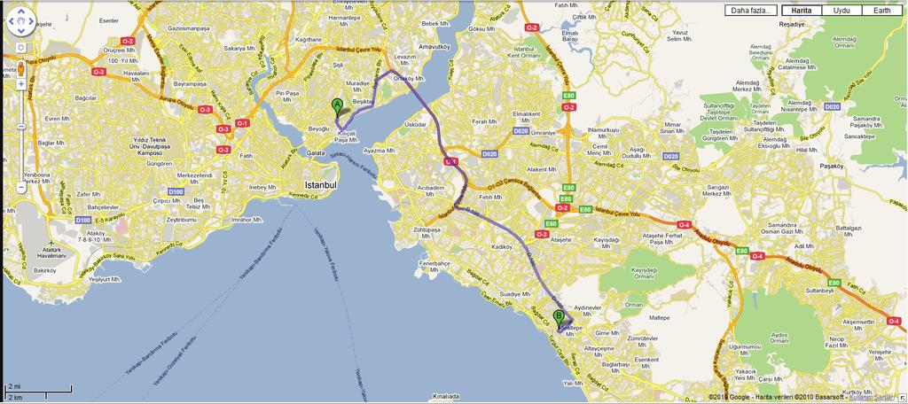 TAKSİM -KÜÇÜKYALI ARKEOPARK Dünya Sağlık Sk yönünde doğu ilerleyin 21m Sağdan 1. yola dönün, Dünya Sağlık Sk yönünde ilerleyin Sağdan 1.