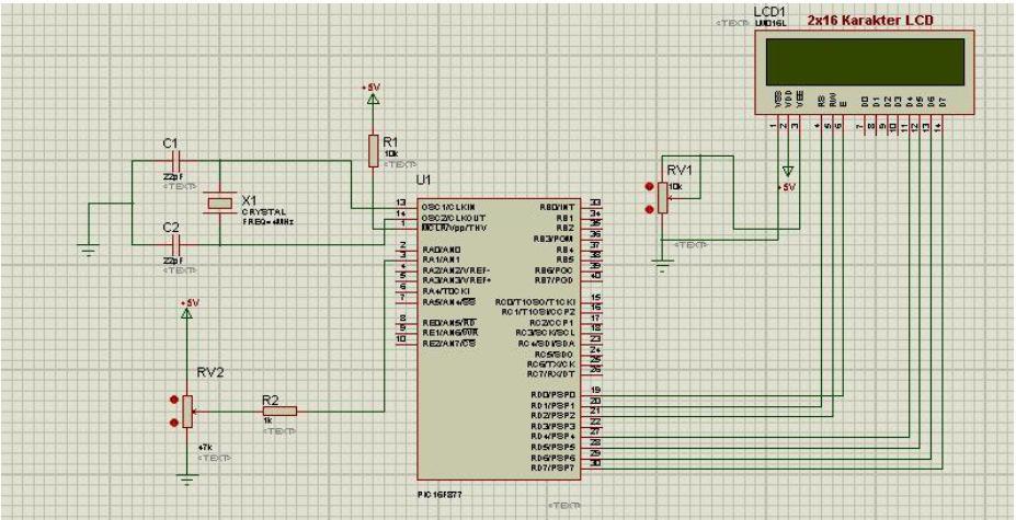 Problem-2: 16F877A nın A1 portuna LDR ışık sensörü bağlıyarak voltaj değerini analog ve