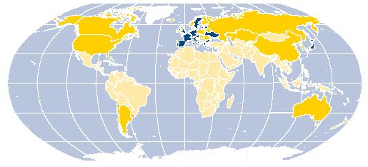 2000 ve 2050 Yıllarında Dünya Ülkelerinde Yaşlı Nüfus (65+ Yaş) Oranları