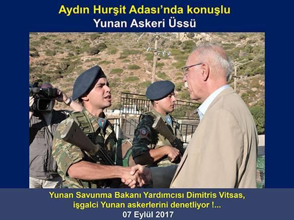 Aydın Hurşit Adası'ndaki etkinliklere Yunan Savunma Bakanı Yardımcısı Dimitris Vitsas ve beraberindeki heyet katıldı.