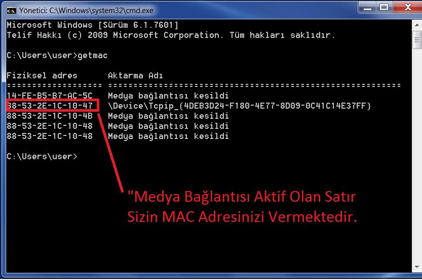 Kısa bir süre bekledikten sonra karşınıza aşağıdaki gibi bir ekran görüntüsü