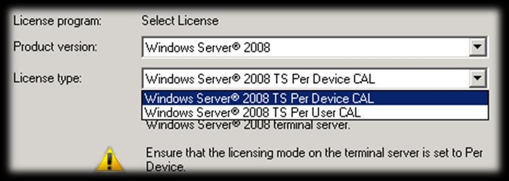 Windows Server 2008 TS Lisanslaması 120 Gün Ücretsiz Deneme Süresi.