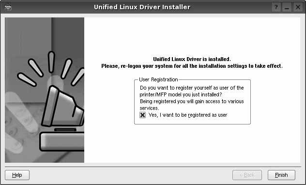 Kullanımı Yazıcı Özelliklerini Yapılandırma Belge Yazdırma 3 Samsung web sitesinden Unified Linux Driver paketini indirerek bilgisayarınıza açın. 4 Masaüstünün alt kısmındaki simgesini tıklatın.