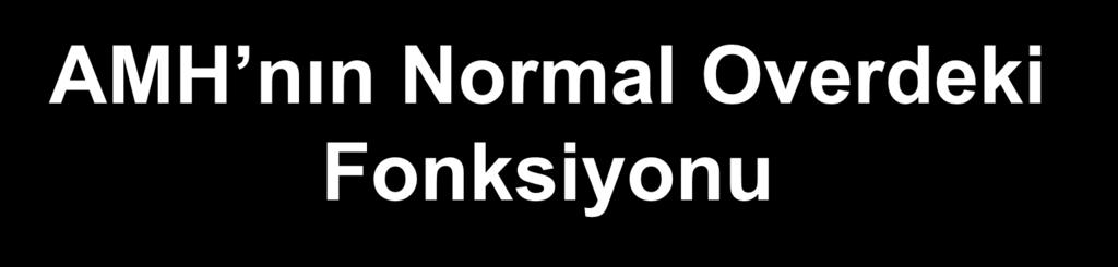 AMH nın Normal Overdeki Fonksiyonu İnisiyal ve siklik