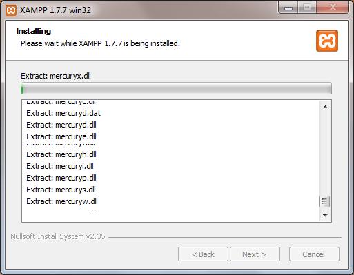 XAMPP Kurulumu Birkaç dakika boyunca sürecek olan