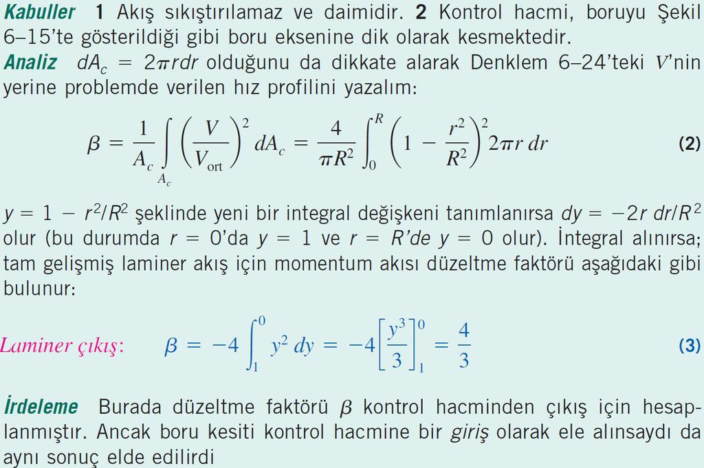 Türbülanslı akış için giriş ve çıkış