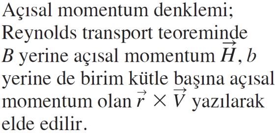 açısal momentum denklemi