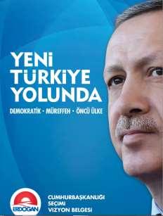 Recep Tayyip Erdoğan ın Cumhurbaşkanı adaylığı için ilan ettiği Cumhurbaşkanlığı Seçimi Vizyon Belgesi elli sayfalık uzun bir metin. Metnin birinci alt başlığı Yeni Türkiye Vizyonumuz.