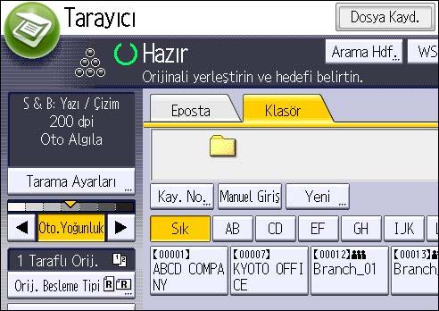 5. Tarama CUV108 2. Ekranda [Tarayıcı] simgesine basın. [Tarayıcı] simgesi görüntülenmezse, menü ekranına geçmek için ekranın sağ üst köşesindeki simgesine basın.