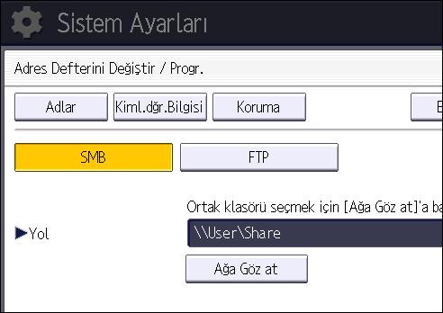 Klasöre Tarayı Kullanırken Temel Prosedür 19. [Çıkış] tuşuna basın. Bağlantı testi başarısız olursa ayarları kontrol edip yeniden deneyin. 20. [OK] öğesine basın. 21.