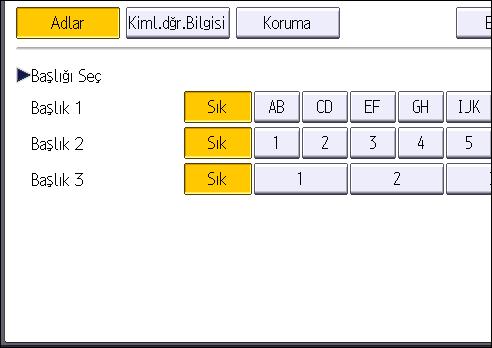 5. Tarama 7. "Başlığı Seç" altında kullanmak istediğiniz sınıflandırma için tuşa basın.