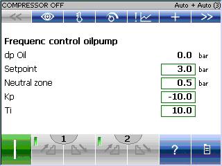 23: Yağ pompası frekans ayarının ayarları Başlık Açıklama dp yağ kontrol için kullanılan güncel yağ basıncı farkı 3 (servis) Hedef değer Yağ basıncı
