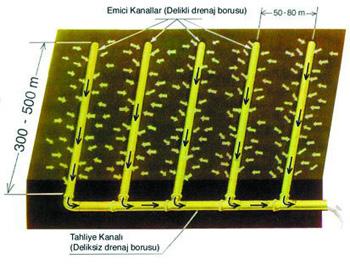 ARAZİ TOPLULAŞTIRILMASI 19 nun veya yağışın ürüne zarar vermesini önlemek toprakta tuz birikimine mani olmak, havadar bir kök bölgesi ve tarımsal faaliyetler için kuru bir üst toprak temin etmek,