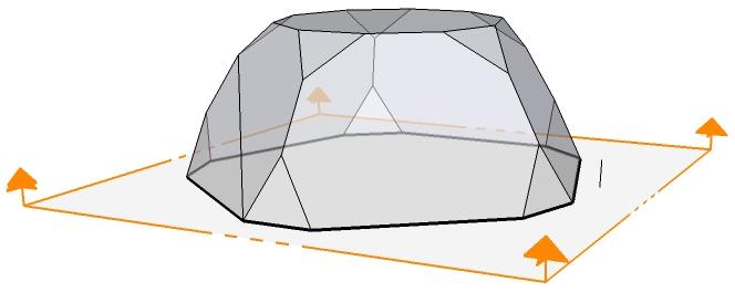 138 Şekil 4.96. Köşeleri kesilmiş dodekahedronun yatay simetri ekseninde kesilerek üst kısmının ayrılması Şekil 4.97.