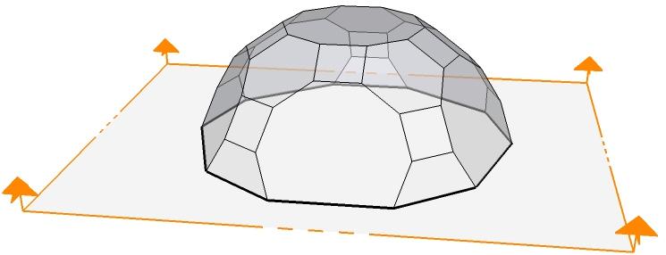 150 Şekil 4.120. Köşeleri kesilmiş ikosidodekahedronun yatay simetri ekseninde kesilerek üst kısmının ayrılması Şekil 4.121.