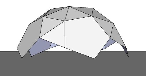 Görüldüğü üzere yeni oluşan şeklin yüzeyleri, beş adet beşgen ve yirmi beş adet eşkenar üçgenden oluşmaktadır.