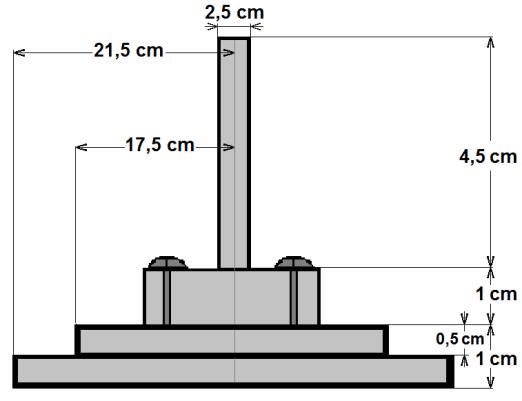 Çaymatiğin Nükleer İz Kazıma Ünitesine Dönüştürülmesi İz-matiğin tabanındaki rezistansla temasın önlenmesi için bu diskin altına 2,5 cm yüksekliğinde 3 adet ayak kaynaklanarak mil tutucu