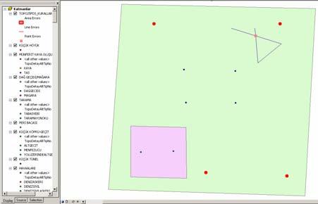 Düzeltilmek istendiği takdirde ArcMap programının hazır araçlarının kullanılması gerekmektedir.
