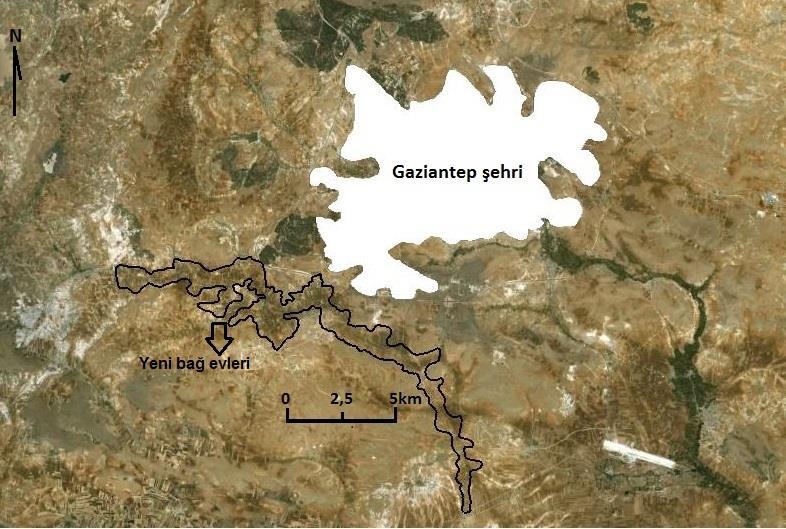 Gaziantep te Özelliklerini Yitiren Bir Geçici Yerleşme Şekli: Bağ Evleri / Mehmet Emin SÖNMEZ Şekil 6.