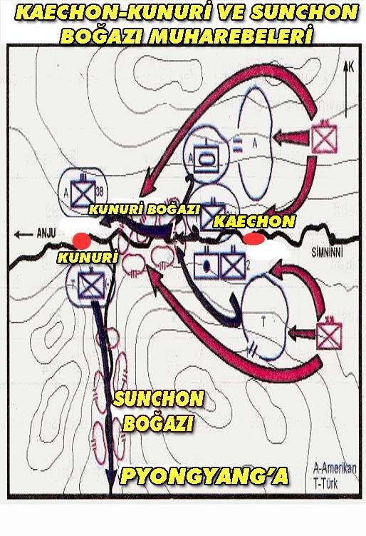 Türk Piyadesi'nin süngüsü, burada da hükmünü yürütmüş ve 2 nci Tümen'in çakılıp kaldığı Sunchon Boğazı'nı geçişe açmıştı.