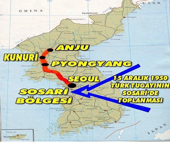 Tugay, (Seoul'ün 18 kilometre batı güneyinde, Seoul-lnchon yolunun üstünde bulunan) Sosari'ye hareket emri aldı. Tugayın yaya birlikleri, 6 Aralık 1950 saat 13.30 ve 20.