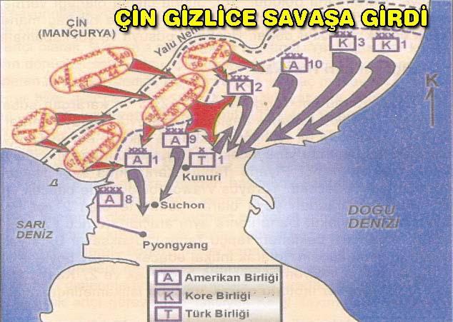 26 Kasım 1950 günü 8 nci Ordu, 1 nci ve 9 ncu Kolorduları ile vardığı hattan devam ettirdiği taarruzda düşmanın sert direnmesiyle karşılaşırken ordunun sağ kanadındaki 2 nci Güney Kore Kolordusu