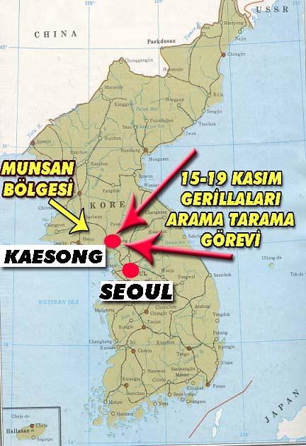 V. Tugayın Chongdan Bölgesine Gelmesi Tugayın motorlu birlikleri 10 Kasım 1950 sabahı Taegu'dan harekete başlayarak Taejon-Chochiwon-Suwon-Seoul kara yolu ile hareket ettiler.