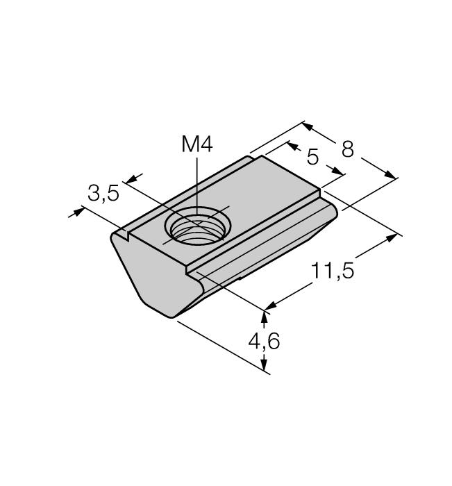 çelik; çanta başına 10 parça AB-M5 6901057 Axial joint for Li-Q25L specific guided positioning elements