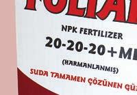 karton kutu ve 5-10-25 kg lık ambalajlarda LOTUFERT FOLIAR Total