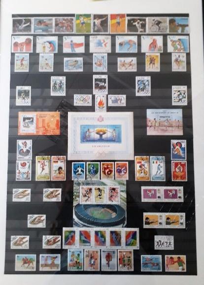 Azınlık pulları (Bisiklet, Beyzbol) - Fotoğraf Eserin adı : Geçmişten Günümüze Yaz Olimpiyat Pulları Eserin