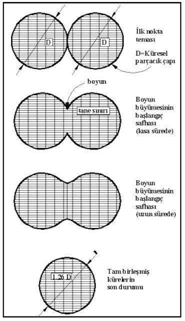 23 Sinterleme işleminde, yüksek sıcaklıklarda parçacıklar birbirine kaynaşır.