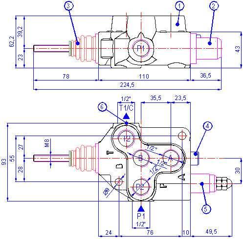 seçenekleri için sayfa 37'e bakınız See page 37 for INLET RELIEF VALVE specifications 6 CARRYOVER HATTI seçenekleri için sayfa 38'a bakınız See page 38 for CARRYOVER PORTS specifications Not: