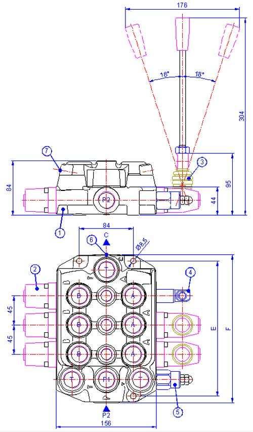 1 GÖVDE seçenekleri için sayfa 2'ye bakınız See page 2 for BODY specifications 2 ARKA KAPAK KONTROL seçenekleri için sayfa 23'e bakınız See page 23 for END CAP CONTROL specifications 3 ÖN KAPAK