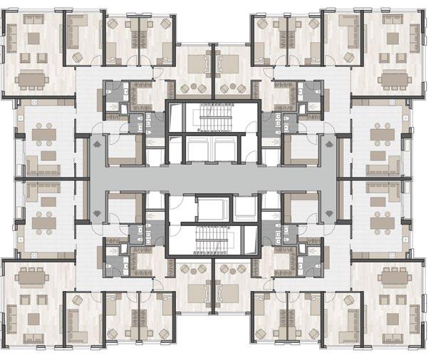 KAT PLANLARI 4,5+2 Daİre Planı A, B, C, D BLOK KAT PLANI 1. Antre 14.0 m 2 2. Vestiyer 3.5 m 2 3. Salon 40.5 m 2 4.