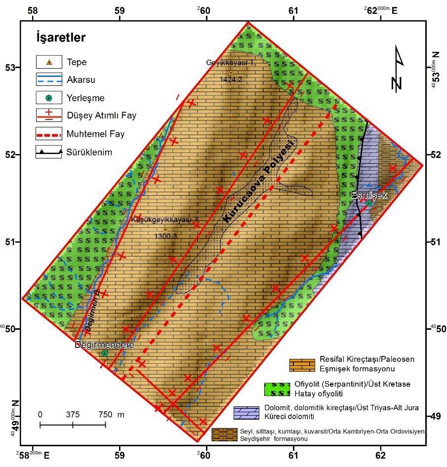 834 Emre ÖZŞAHİN Şekil 5. Jeoloji haritası (Yılmaz, 1984; Kop vd., 2002; Herece, 2008 den faydalanılarak) Şekil 6.