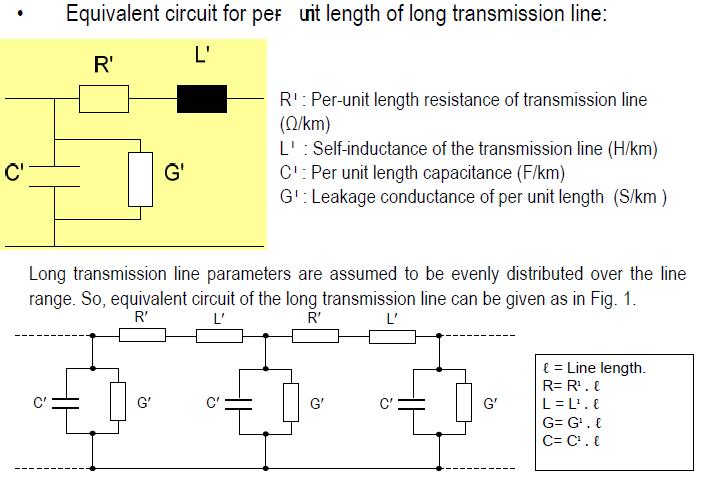 Bir iletim hattının gerçek eşdeğer devresinde hat sabitlerinin parametreleri hat aralığı üzerinde eşit dağıldığı varsayılır.