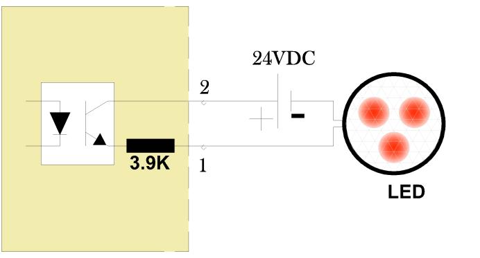 (Harici Reset) Digital Giriş(Harici reset) optik izoledir. Harici 24V güç kaynağına ihtiyaç duyar.