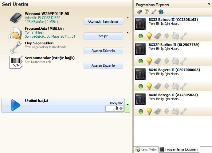 Production Mode The Production mode offers an interface optimized for programming chips simultaneously on multiple programming devices.