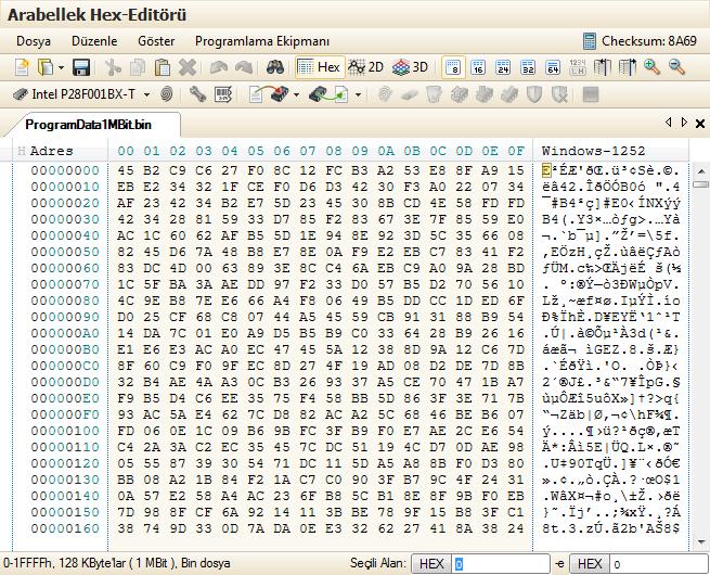 Hex-Editor The Hex-Editor is used to view and edit binary data. It includes comprehensive display functions as well as many easy-to-use data editing functions.