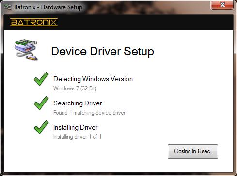 Windows will start the USB installation and display the following information on the Monitor.