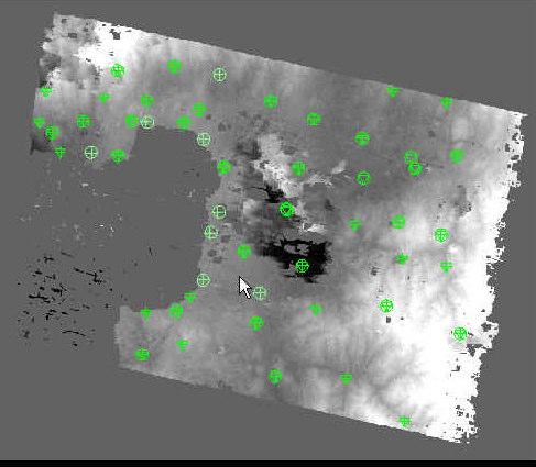 interferogram oluşmamış ve uyumluluk değeri düşük çıkmıştır (Şekil 6). Bu nedenle sayısal yükseklik modeli de kötü sonuç vermiştir. Sekil 6.