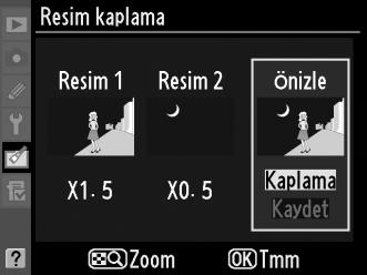 örtü için pozlamayı optimize edin. İkinci resim için tekrar edin.