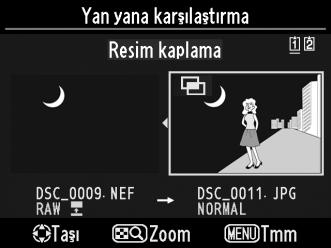 3 Kopyayı orijinali ile karşılaştırın. Kaynak resim solda, rötuşlanmış kopya sağda ve kopyayı oluşturmak için kullanılan seçenekler ekranın en üst bölümünde görüntülenir.